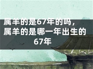 属羊的是67年的吗,属羊的是哪一年出生的67年