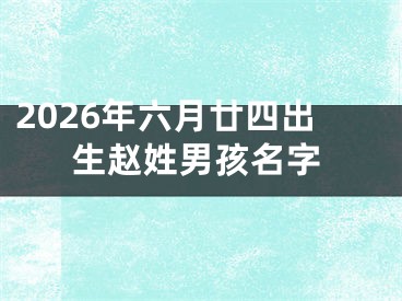 2026年六月廿四出生赵姓男孩名字
