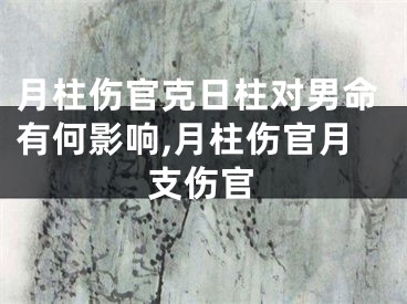 月柱伤官克日柱对男命有何影响,月柱伤官月支伤官