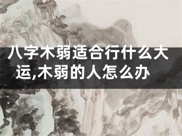 八字木弱适合行什么大运,木弱的人怎么办