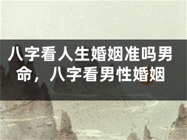 八字看人生婚姻准吗男命，八字看男性婚姻